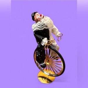 Vintage 1980’s Victoria Impex Corp Circus Clown On Unicycle.